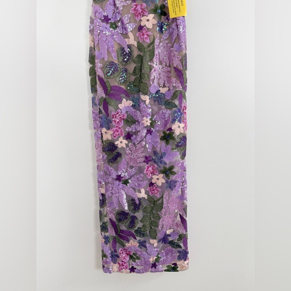 Bronx and Banco Dahlia Floral-Embellished Strapless Gown Size XS - Picture 9 of 16